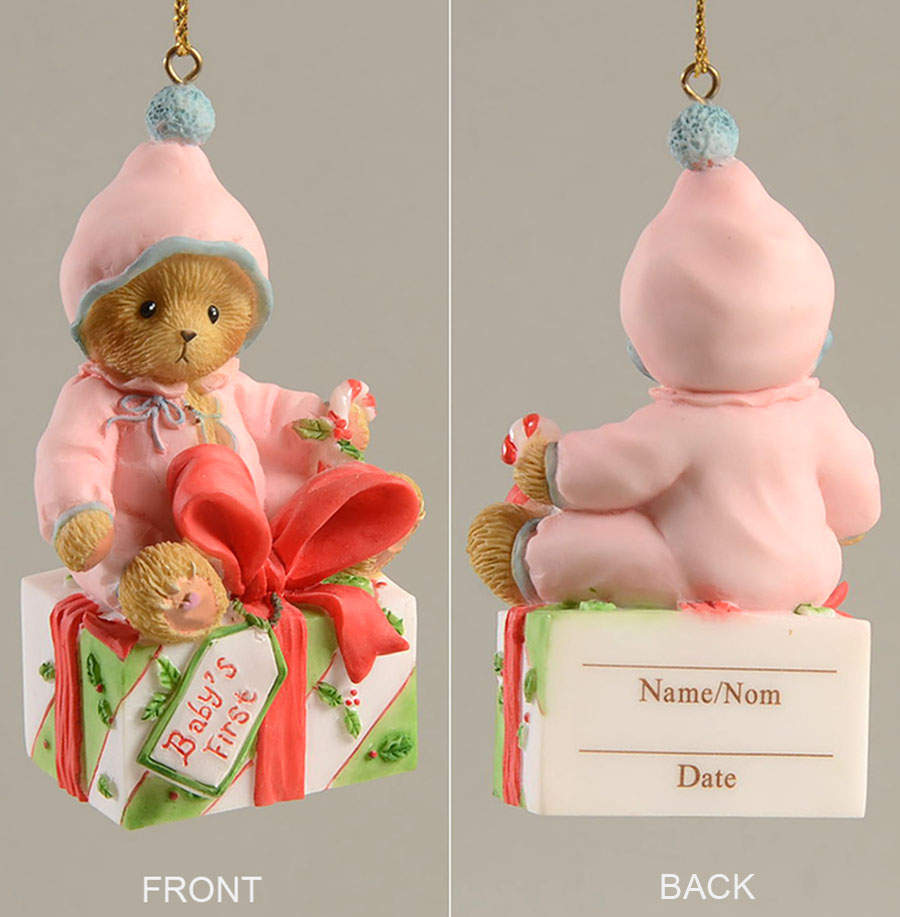 Cherished Teddies Ornament Baby's First Ornament-Girl - Boxed by Enesco-1