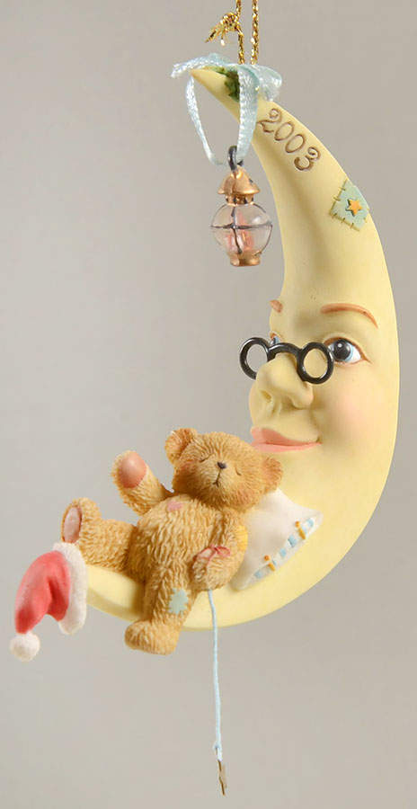 Cherished Teddies Ornament Bear Asleep On The Moon - Boxed by Enesco-1