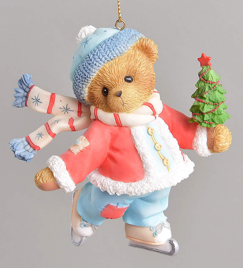 Cherished Teddies Ornament Festive Fun, Ice Skating Ornament - No Box by Enesco-1
