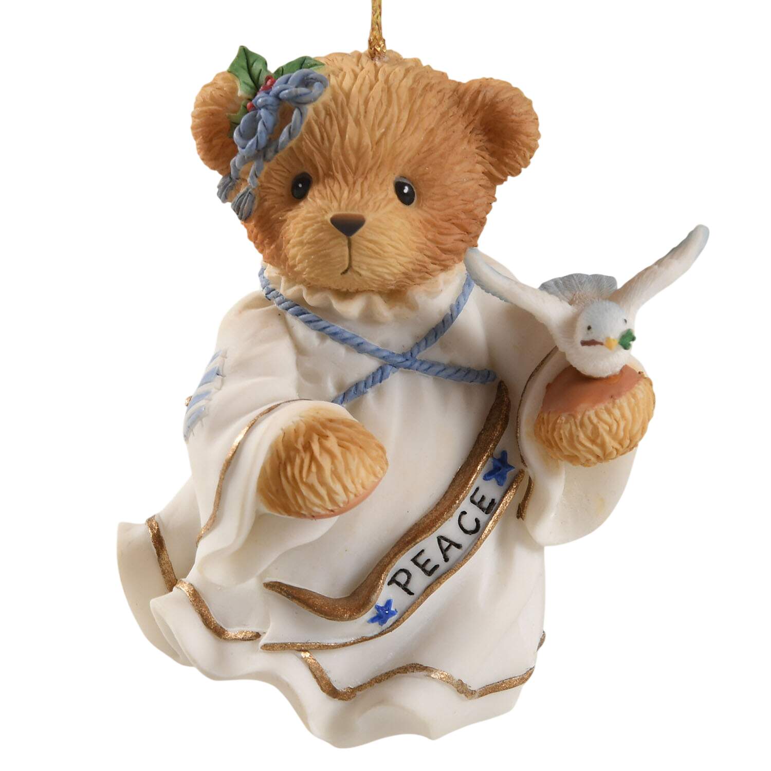 Cherished Teddies Ornament Winter Angel With Dove - No Box by Enesco-1