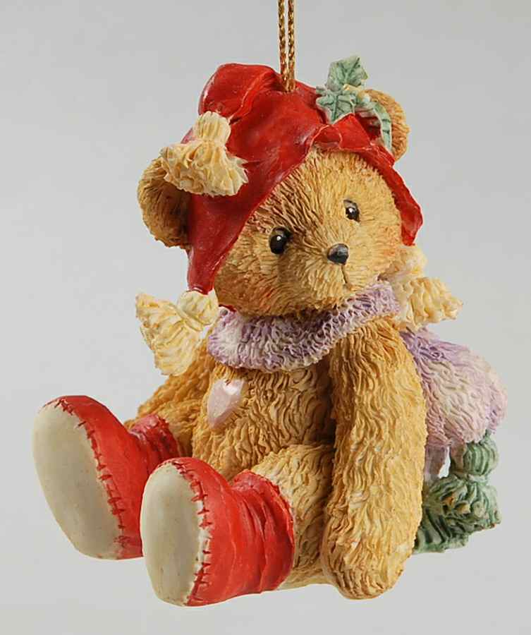 Cherished Teddies Ornament Sister In Red Hat And Boots - No Box by Enesco-1