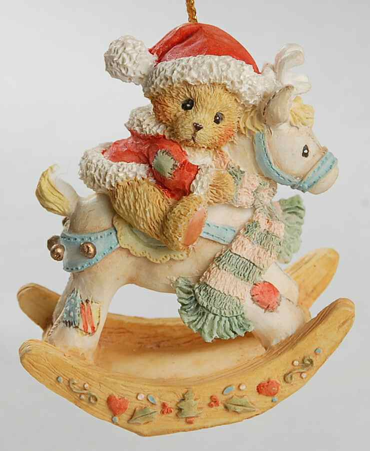 Cherished Teddies Ornament Bear On Rocking Reindeer - Boxed by Enesco-1