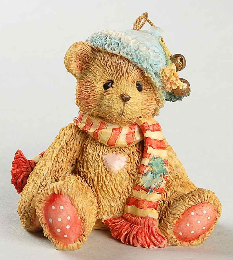 Cherished Teddies Ornament Sister With Scarf And Blue Hat - Boxed by Enesco-1