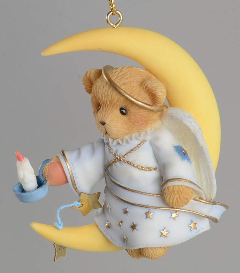 Cherished Teddies Annual Ornament Angel Bear Sitting On Moon - Boxed by Enesco-1