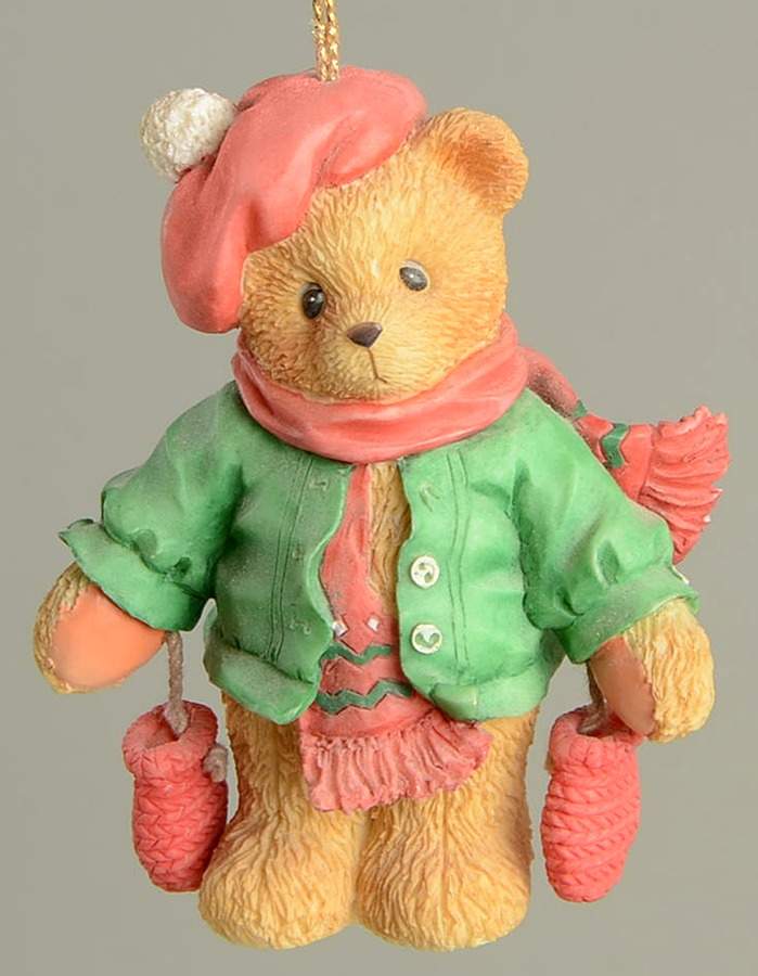 Cherished Teddies Ornament Bear With Dangling Mittens - No Box by Enesco-1