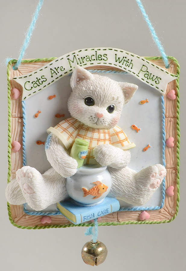 Calico Kittens Ornament Cats Are Miracles With Paws  - Boxed by Enesco-1