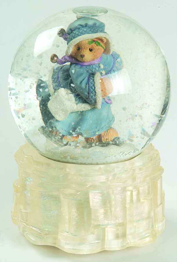 Cherished Teddies Snowglobe Let It Snow - No Box by Enesco-1