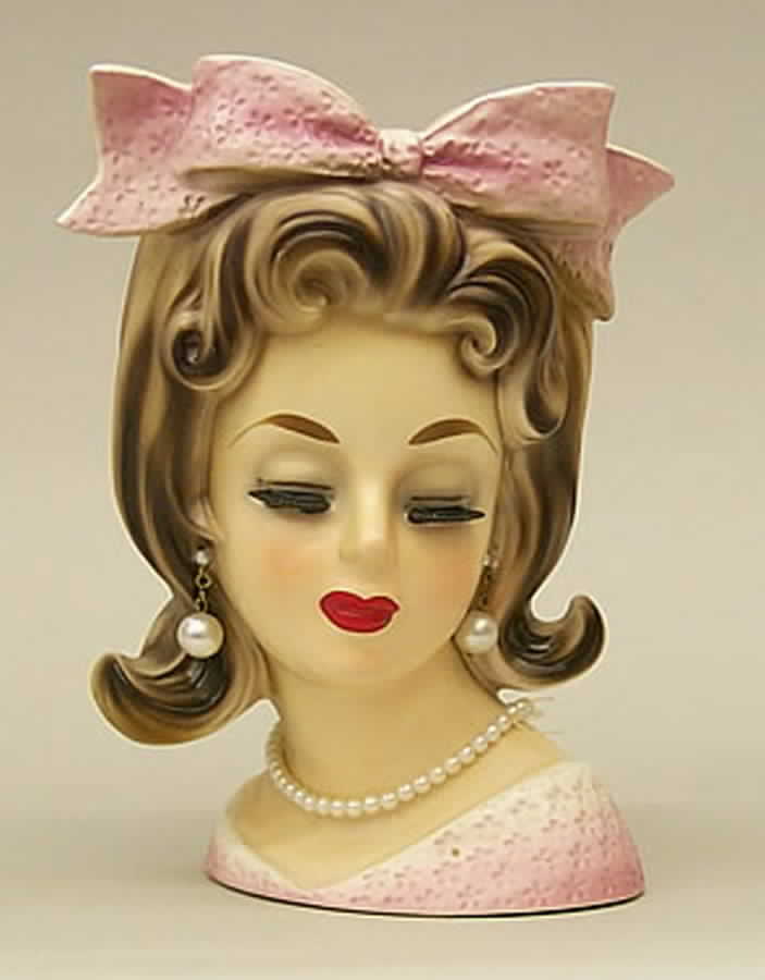 Enesco Head Vases Smart Sister - Pink Bow - No Box by Enesco-1
