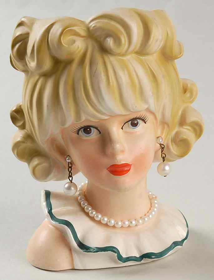 Enesco Head Vases Teen Age-Pearls - No Box by Enesco-1