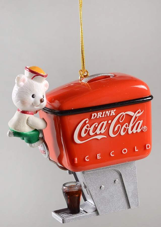Coca Cola Ornaments Polar Bear On Drink Machine - Boxed by Enesco-1
