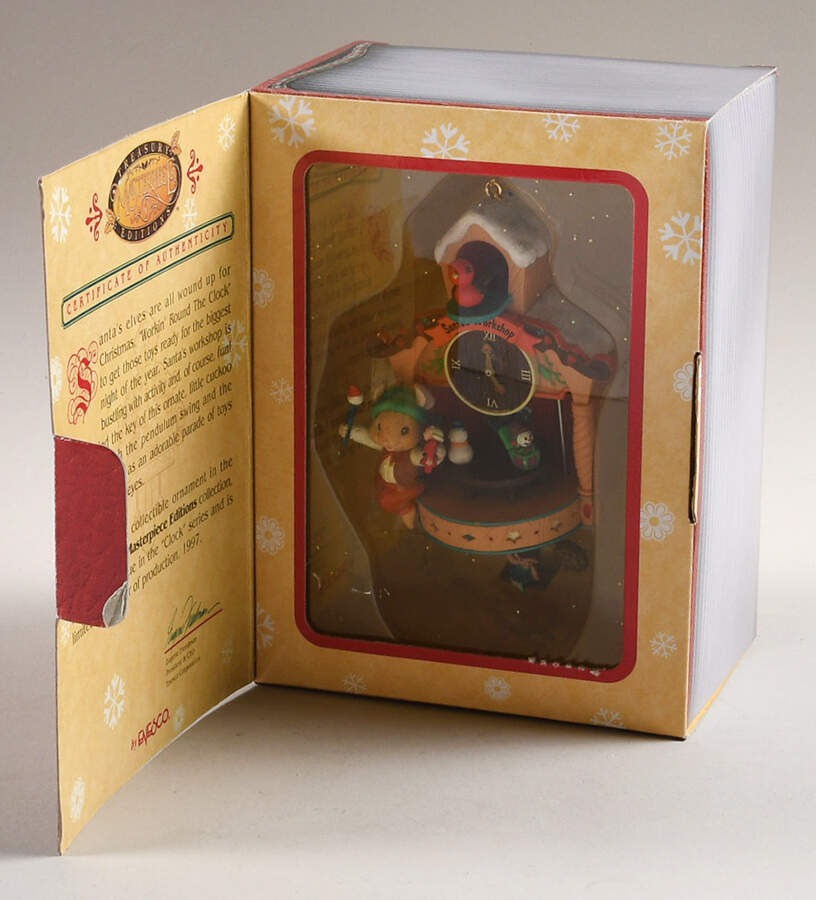 Treasury of Christmas Ornaments Workin' Round The Clock - With Box Bx360 by Enesco-1