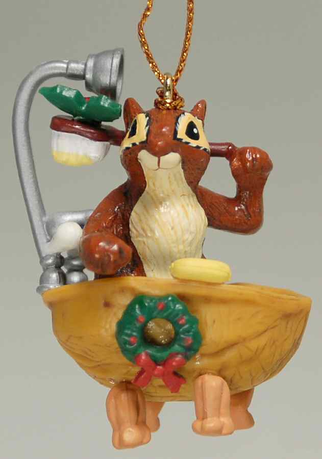 Treasury of Christmas Ornaments Scrub-A-Dub Squirrel - With Box by Enesco-1