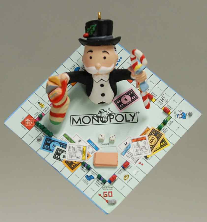 Treasury of Christmas Ornaments Take A Chance On The Holidays-Monopoly - No Box by Enesco-1