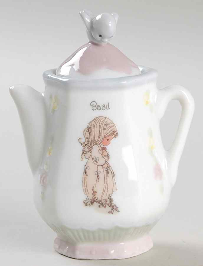 Precious Moments Spice Jars Basil - Spice Jar Set-Ind Jar-Motif 9 by Enesco-1