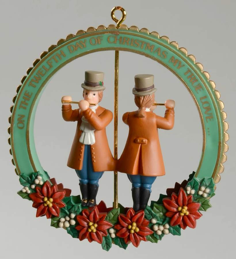 Twelve Days of Christmas Twelve Pipers Piping - No Box by Enesco-1