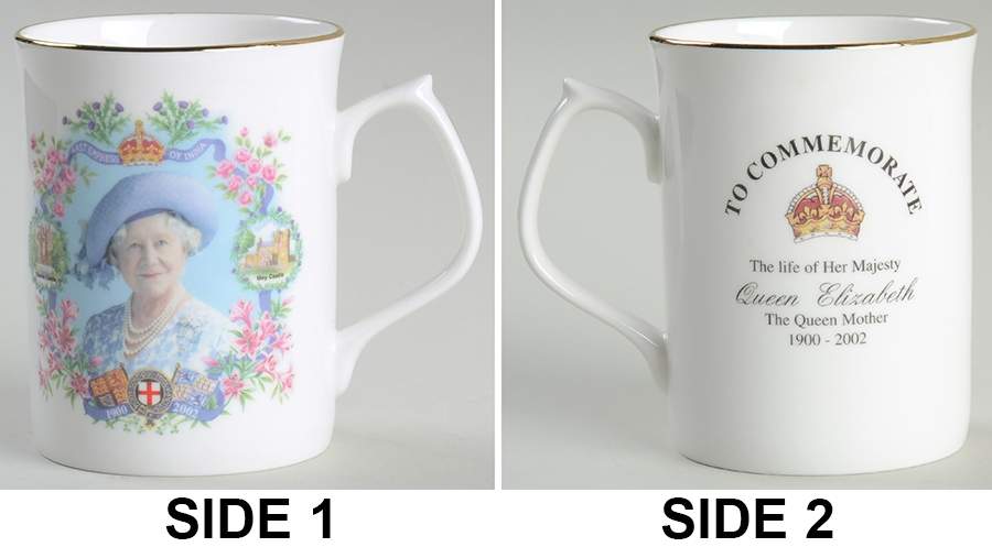 Royalty Giftware Queen Mother Memorial Mug - No Box by Edwardian China-1