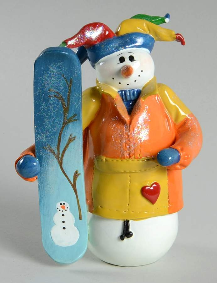 Snow Littles Snowman With Ski Board - No Box by Enesco-1