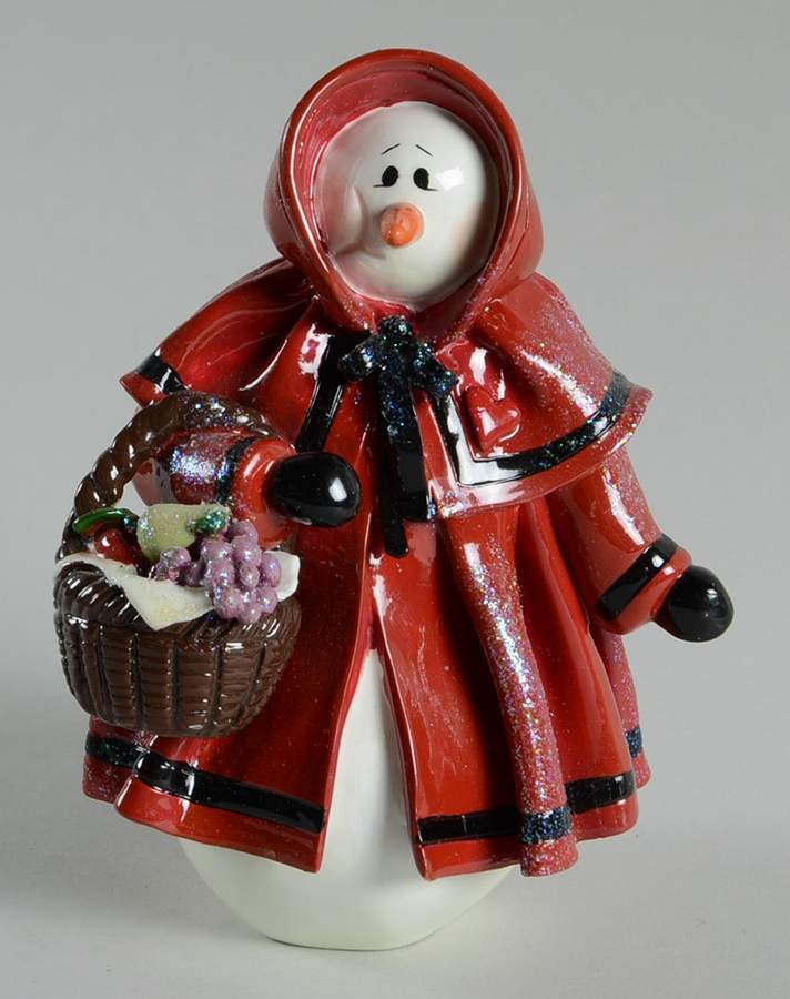Snow Littles Snowgirl In Red Cape - No Box by Enesco-1