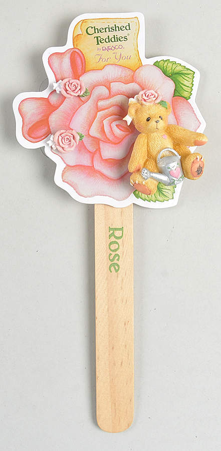 Cherished Teddies Jewelry Rose  Lapel Pin & Earrings - No Box by Enesco-1