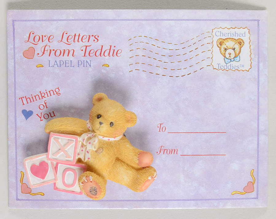 Cherished Teddies Jewelry Love Letters- X O  Lapin - No Box by Enesco-1