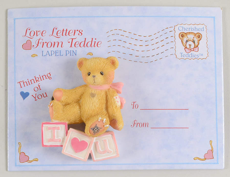 Cherished Teddies Jewelry Love Letters- I Love You Lapin - No Box by Enesco-1
