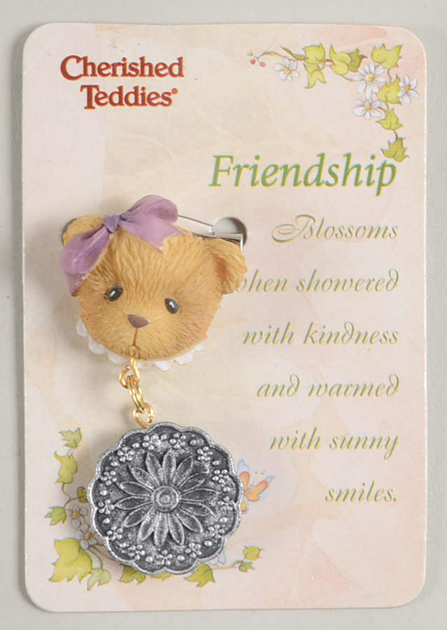 Cherished Teddies Jewelry Friendship Lapel Pin  - No Box by Enesco-1