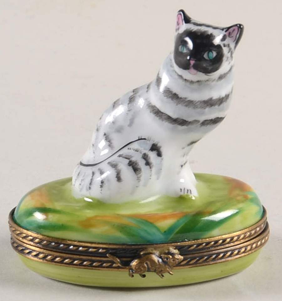 Eximious Limoges Box Cat-Black And White - No Box by Eximious-1