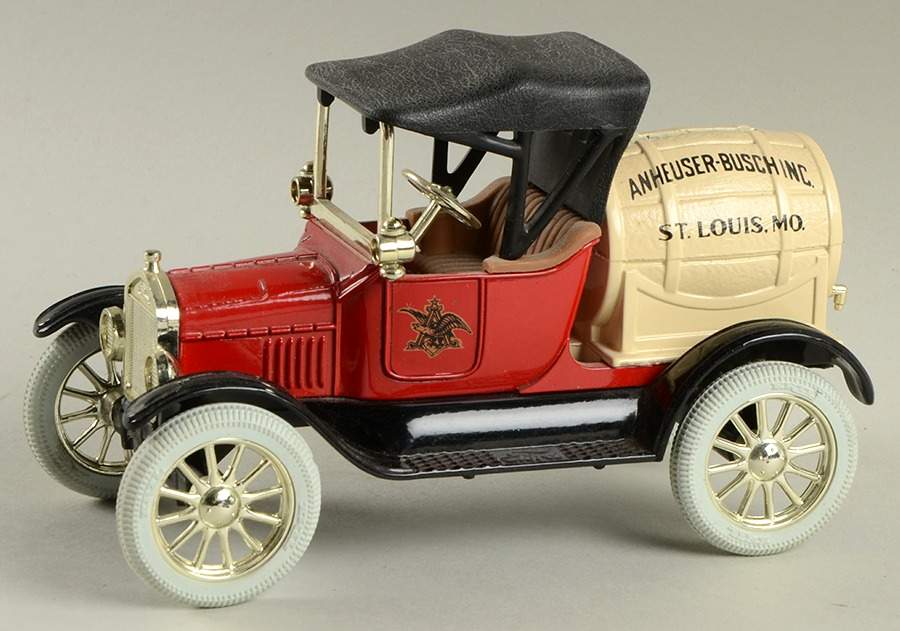 Anheuser Busch Vehicle Banks 1918-Runabout Barrel Bank - No Box by Ertl Collectibles-1