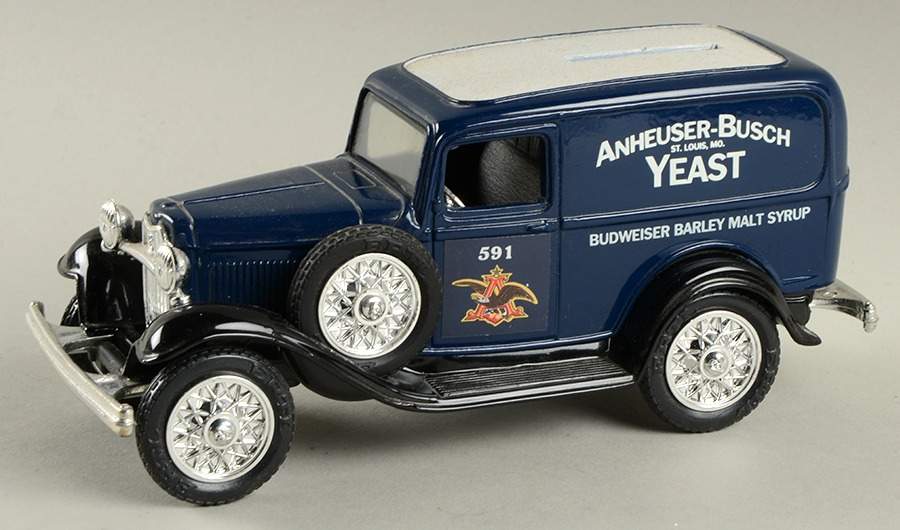 Anheuser Busch Vehicle Banks 1932 Ford Panel Delivery Truck-Black - Boxed by Ertl Collectibles-1