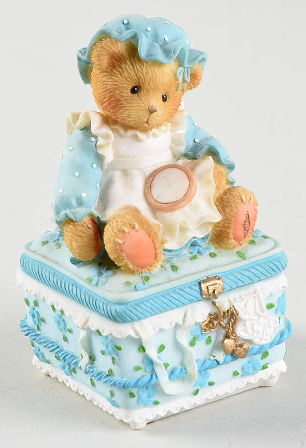 Bonnets and Bows-Cherished Teddies Victorian Bear With Crotchet Hoop - Boxed by Enesco-1