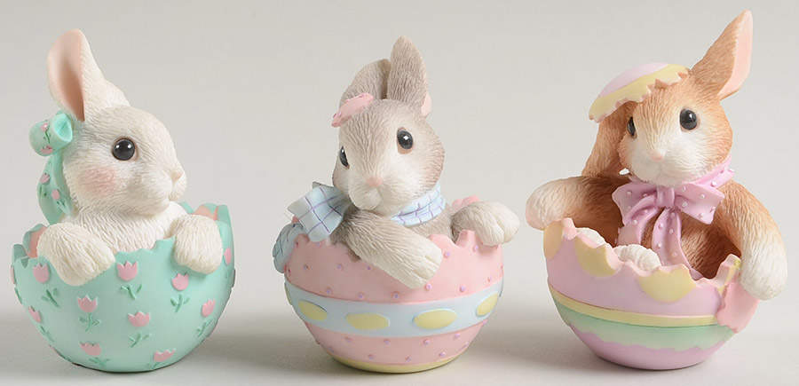 My Blushing Bunnies Bunnies In Eggs Set Of 3 - No Box by Enesco-1