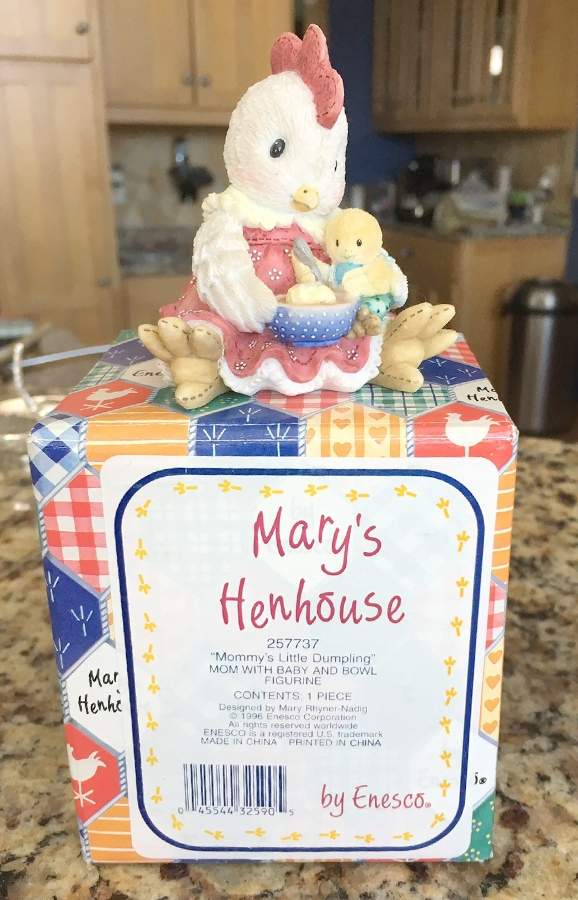 Mary's Henhouse Mommy's Little Dumping-Mom W/ Baby & Bow - No Box by Enesco-1