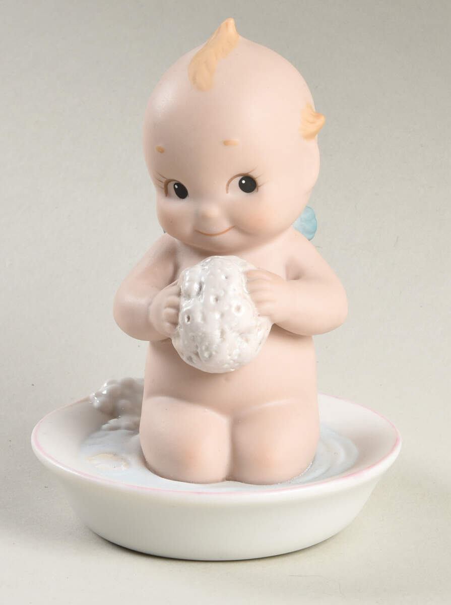 Kewpie Collection In Bath Saucer With Duck - Boxed by Enesco-1