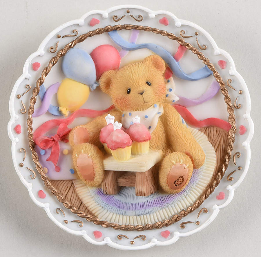 Cherished Teddies Plaques Birthday Bear - No Box by Enesco-1