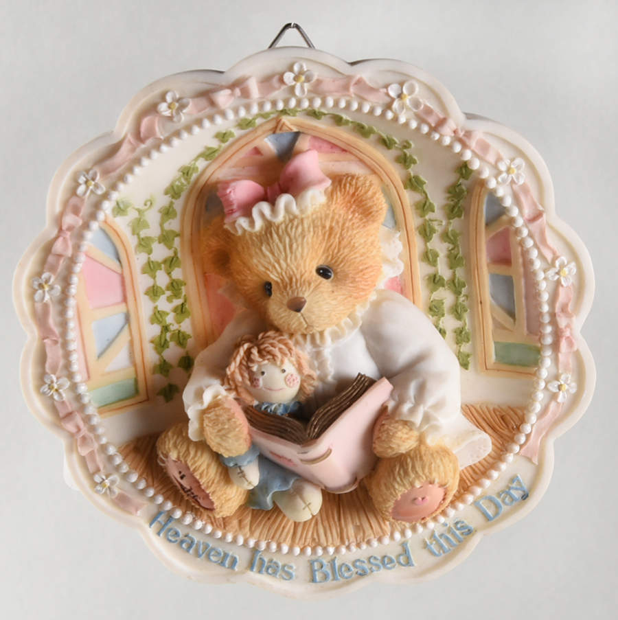 Cherished Teddies Plaques Heaven Has Blessed This Day-Girl - No Box by Enesco-1
