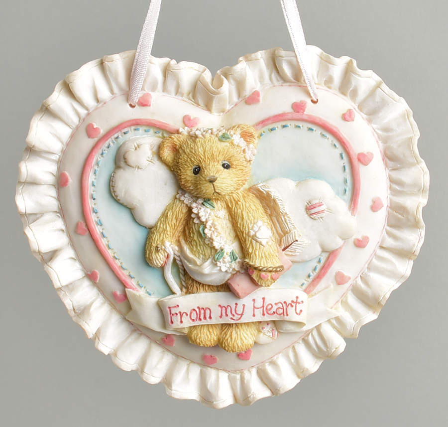 Cherished Teddies Plaques From My Heart - Boxed by Enesco-1