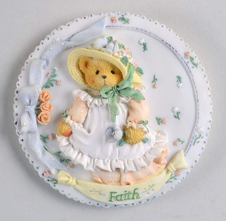 Cherished Teddies Plaques Faith - Boxed by Enesco-1