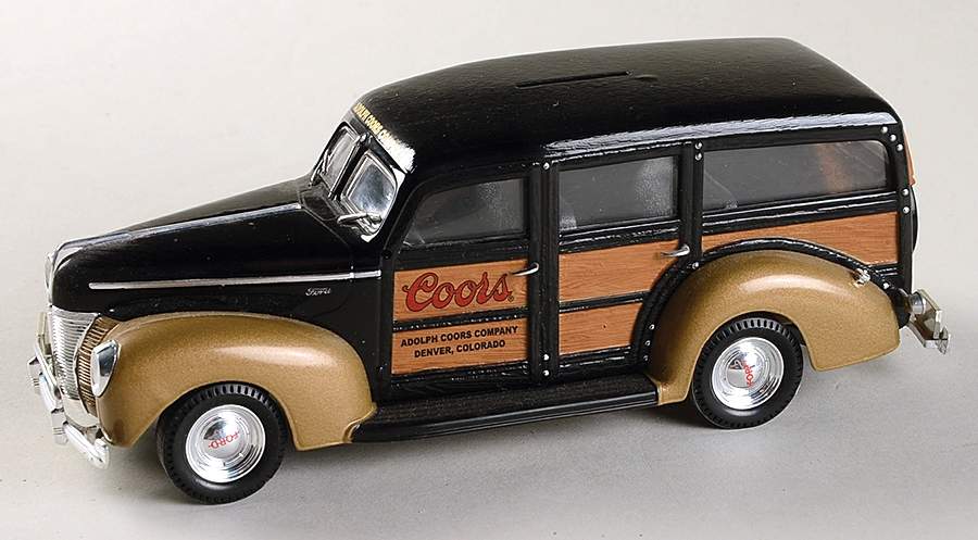 Coors Vehicle Banks 1940 For Woody Wagon  - No Box by Ertl Collectibles-1