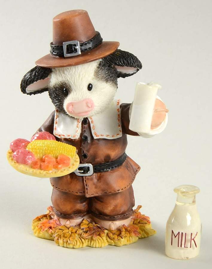 Mary's Moo Moos Thanksgiviing Eat-Drink And Be Moo-Ey-Pilgrim Man - Boxed by Enesco-1