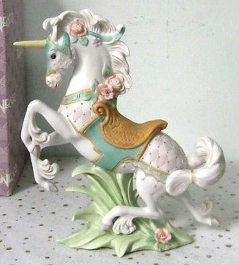 Elusive Legends Rearing Unicorn - No Box by Enesco-1