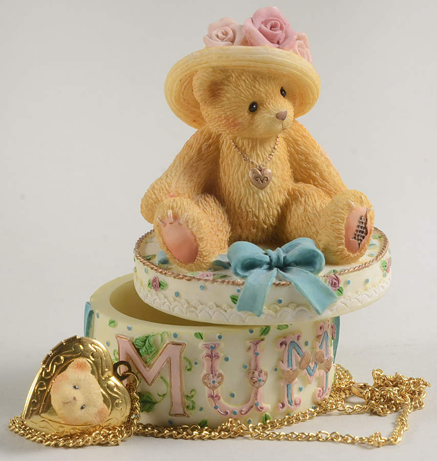 Cherished Teddies Giftware Mom-Maker Of Miracles-Box With Necklace - Boxed by Enesco-1