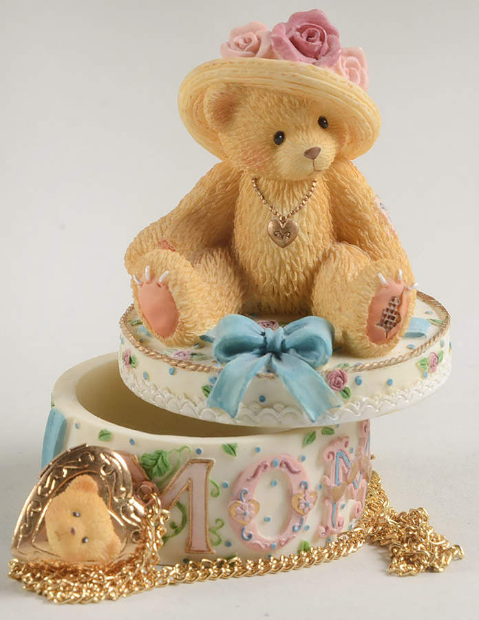 Cherished Teddies Giftware Mom-Maker Of Miracles-Box With Necklace - Boxed by Enesco-1