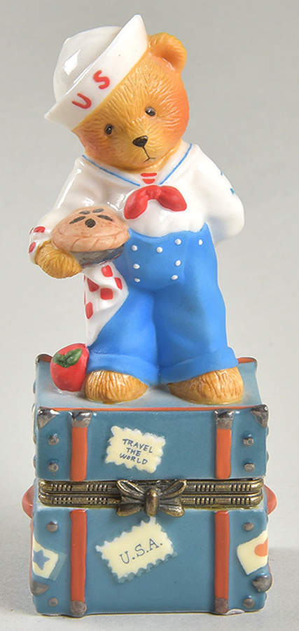 Across the Seas-Cherished Teddies American Boy - Boxed by Enesco-1