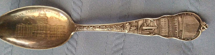 Souvenir Spoons Denver Colorado - No Box by E.L.Deacon Jewelry Co-1