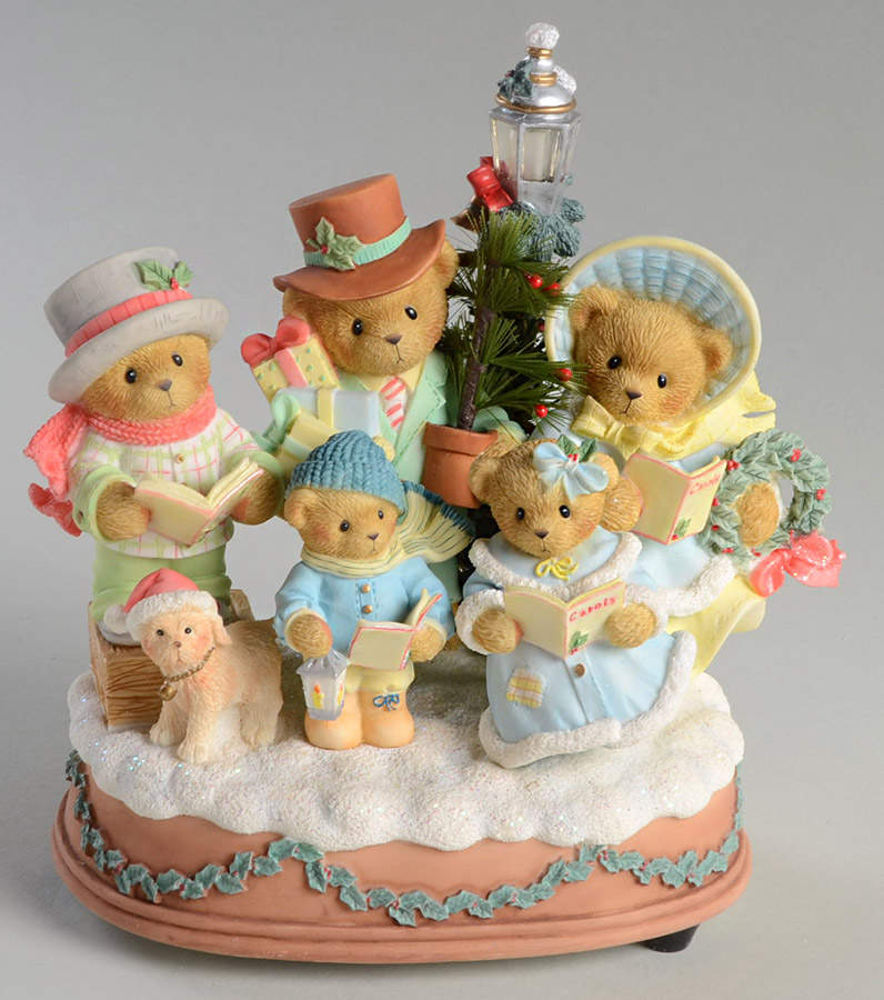 Cherished Teddies Christmas Musicals All Is Calm, All Is Bright - Boxed by Enesco-1