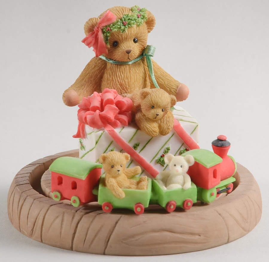 Cherished Teddies Christmas Terri-Christmas Blessing Full Steam Ahea - Boxed by Enesco-1