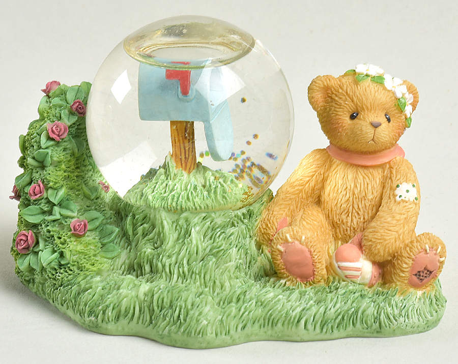 Months of the Year Snowglobes-Cherised Teddies February - No Box by Enesco-1
