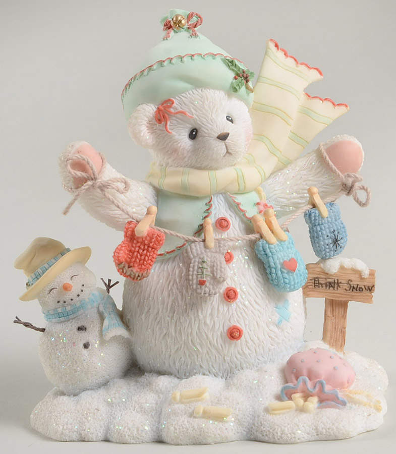 Cherished Teddies Snow Bears Nicolette-Cold Hands-Warm Heart - Boxed by Enesco-1