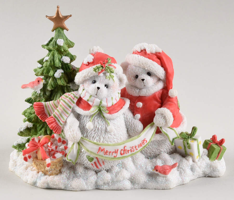 Cherished Teddies Snow Bears Rosie & Onnie-The Warmth Of Love Will Ke - No Box by Enesco-1