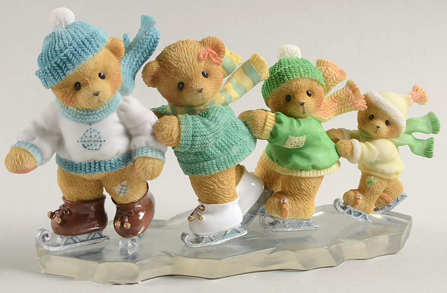 Cherished Teddies Winter Bears Let The Winter Fun Begin - With Box by Enesco-1